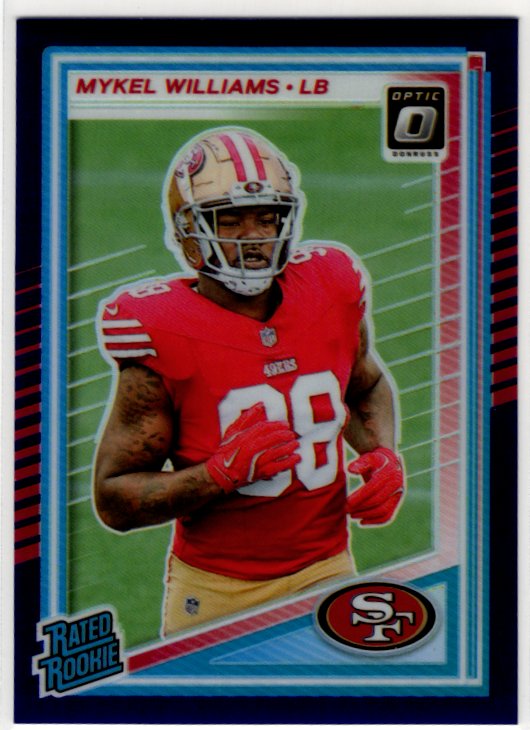 Mykel Williams 2025 Panini Donruss Optic Rated Rookie Prizm Card #210 49/60