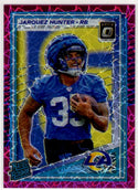 Jarquez Hunter 2025 Donruss Optic Rated Rookie Pink Prizm Card #352 62/99