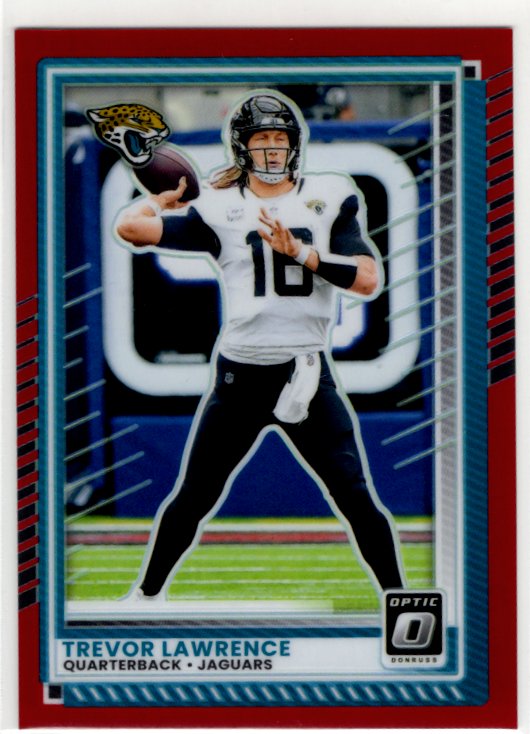 Trevor Lawrence 2025 Donruss Optic Red Prizm Card #146 092/149