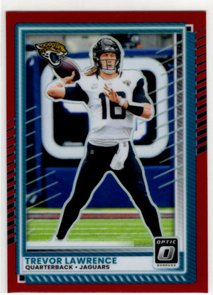 Trevor Lawrence 2025 Donruss Optic Red Prizm Card #146 092/149