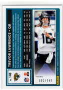 Trevor Lawrence 2025 Donruss Optic Red Prizm Card #146 092/149