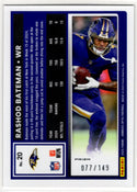 Rashod Bateman 2025 Donruss Optic Red Prizm Card #20 077/149