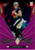 Spencer Rattler 2024 Panini Phoenix Pink Rookie Rising RC Card #RR-SRR 19/80