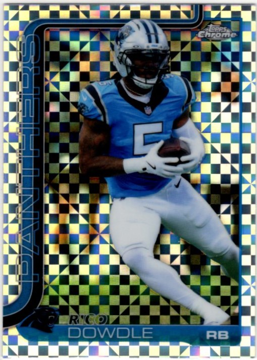 Rico Dowdle 2025 Topps Chrome X-Factor Card #43