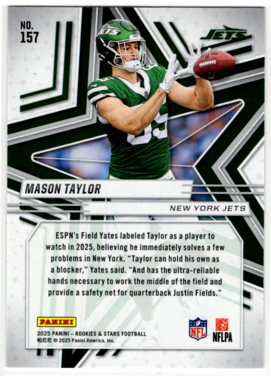 Mason Taylor 2025 Panini Rookies & Stars RC Orange Card #157 244/249