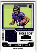 Zay Flowers 2023 Panini Contenders Rookie Tickets Variation RC Card #TS39V