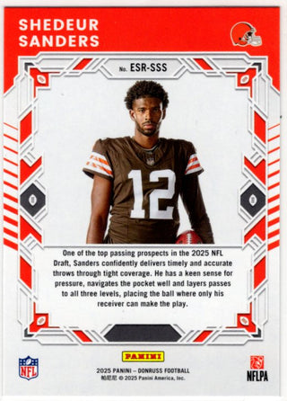 Shedeur Sanders 2025 Panini Donruss Elite Series Rookie Card #ESR-SSS