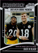 Will Howard / Kaleb Johnson 2025 Panini Absolute Introductions NFLPA Rookie Premiere RC Card #I-WHD