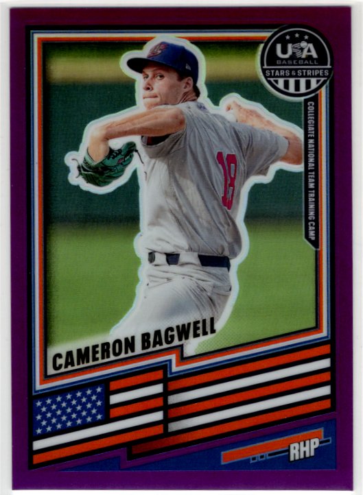 Cameron Bagwell 2026 Panini Stars & Stripes Baseball Purple Prizm Card #20 177/199