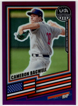 Cameron Bagwell 2026 Panini Stars & Stripes Baseball Purple Prizm Card #20 177/199