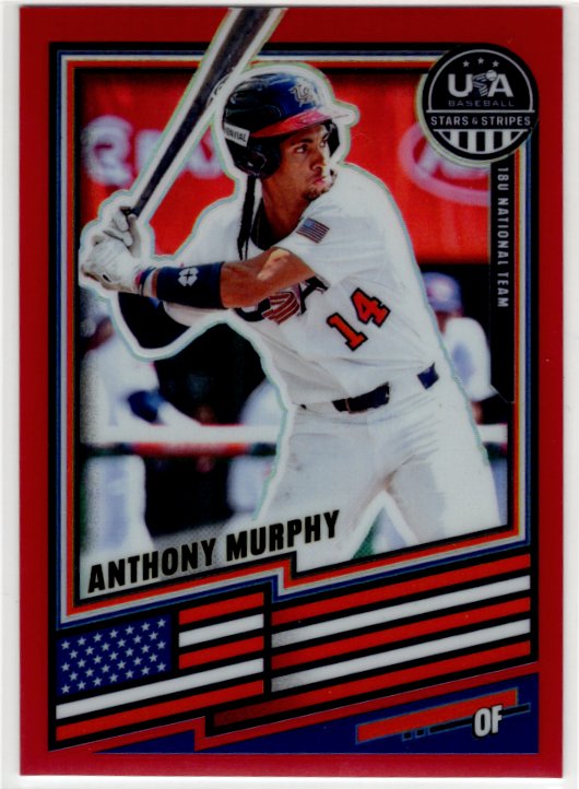 Anthony Murphy 2026 Panini Stars & Stripes Baseball Red Prizm Card #31 179/399