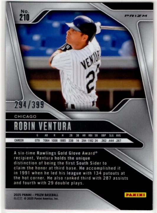 Robin Ventura 2025 Panini Red Pulsar Prizm Card #210 294/399