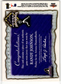 Randy Johnson 2002 Fleer Flair Jersey Heights Diamondbacks Game Jersey Card