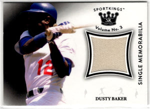 Dusty Baker 2022 Sportkings Volume #3 Single Memorabilia Patch Card #SM-DB
