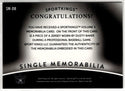 Dusty Baker 2022 Sportkings Volume #3 Single Memorabilia Patch Card #SM-DB