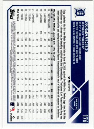 Koby Clemens 2023 Topps Series 1 RC Card #176