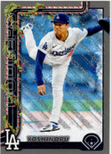 Yoshinobu Yamamoto 2025 Topps Holiday Silver Glitter Card #H159