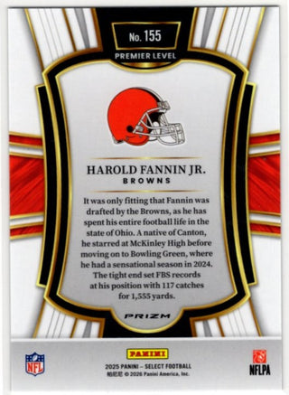 Harold Fannin Jr. 2025 Panini Select Premier Level Silver Disco Prizm Card #155