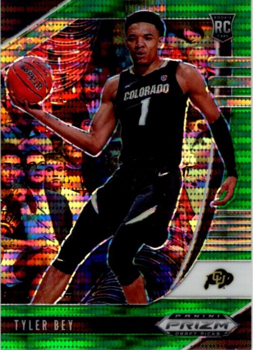 Tyler Bey 2020 Panini Green Pulsar Prizm Draft Picks RC Card #35 01/25