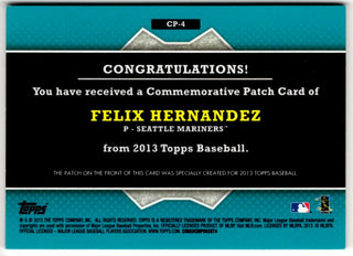 Felix Hernandez 2013 Topps Commemorative Patch Card #CP-4