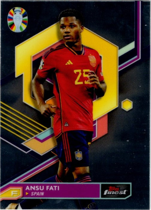Ansu Fati 2023 Topps Finest Road to UEFA Euro Card #24