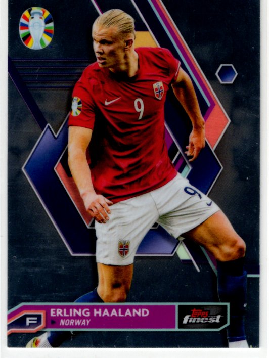 Erling Haaland 2023 Topps Finest UEFA Road To the Euros Card #55