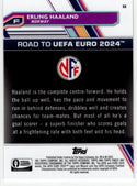 Erling Haaland 2023 Topps Finest UEFA Road To the Euros Card #55
