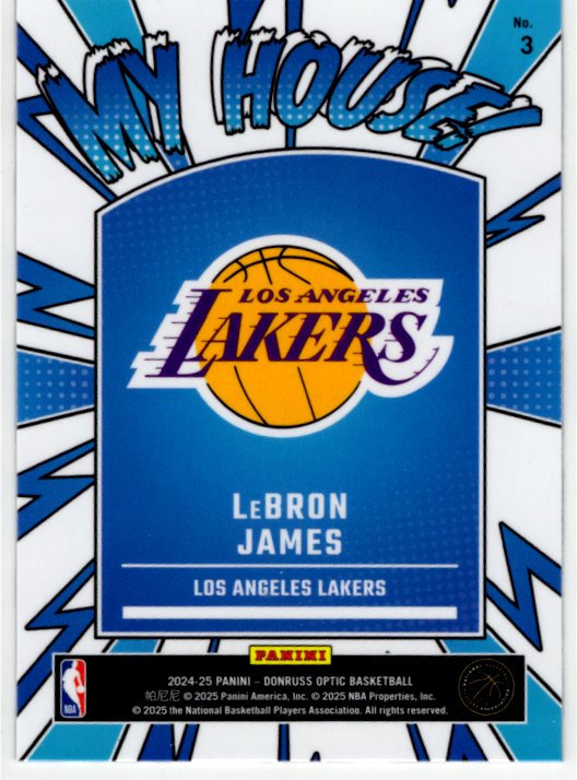 LeBron James 2024-25 Panini Donruss Optic My House Card #3