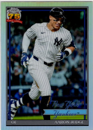 Aaron Judge 2026 Topps Chrome 1991 Anniversary Refractor Card # 91CB-2