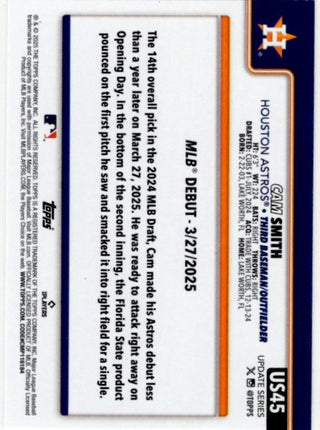 Cam Smith 2025 Topps Update Series RC Card #US45