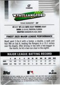 Wyatt Langford 2026 Topps Finest Common Blue Refractor Card #67 012/150