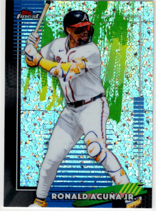 Ronald Acuna Jr 2025 Topps Finest Common Mini Diamond Refractor Card #22