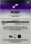 Ace Bailey 2026 Signature Class Round 1 Pick 5 RC Card #104