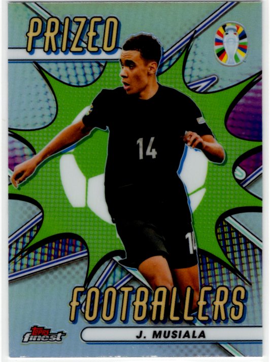 Jamal Musiala 2023-24 Topps Finest Prizeo Footballers Road to UEFA Card #PF-JM