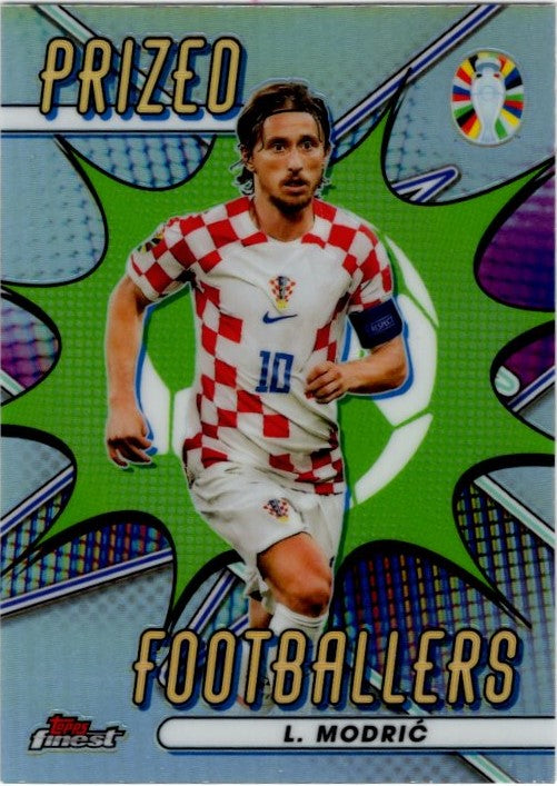Luka Modric 2024 Topps Finest Prizeo Footballers Road to UEFA Card #PF-LM