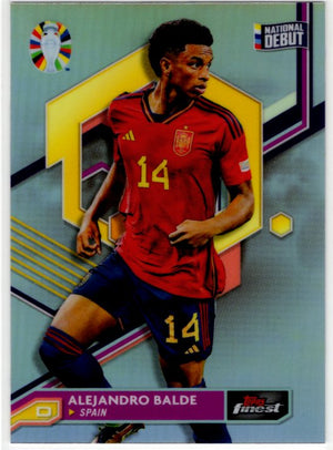 Alejandro Balde 2023 Topps Finest Road to UEFA Silver Refractor Card #78