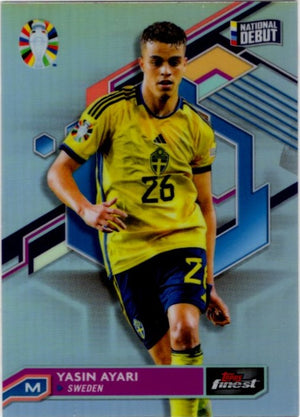 Yasin Ayari 2023 Topps Finest Road to UEFA Silver Refractor Card #83