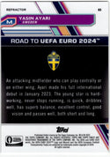 Yasin Ayari 2023 Topps Finest Road to UEFA Silver Refractor Card #83