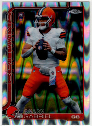 Dillon Gabriel 2025 Topps Chrome Raywave Refractor RC Card #317
