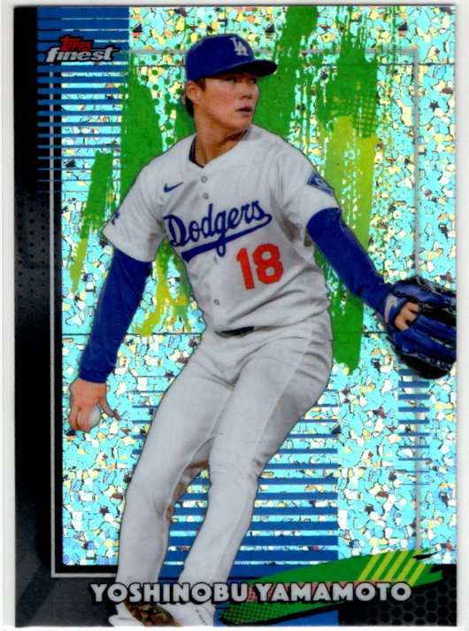 Yoshinobu Yamamoto 2026 Topps Finest Mini Diamond Refractor Common Card #26