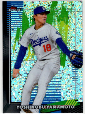 Yoshinobu Yamamoto 2026 Topps Finest Mini Diamond Refractor Common Card #26