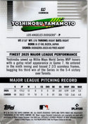 Yoshinobu Yamamoto 2026 Topps Finest Mini Diamond Refractor Common Card #26