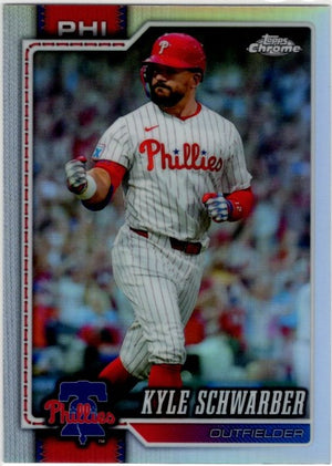 Kyle Schwarber 2026 Topps Chrome Refractor Card #123