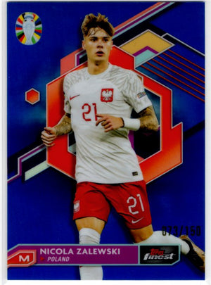 Nicola Zalewski 2022-23 Topps Finest Road to UEFA Blue Card #60 073/150