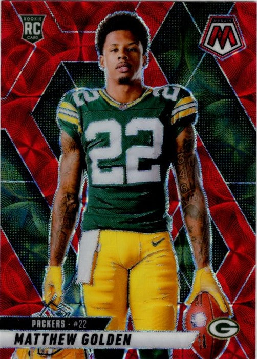 Matthew Golden 2025 Panini Mosaic Red Scope Prizm RC Card #285