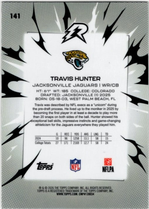 Travis Hunter 2025 Topps Resurgence RC Card #141