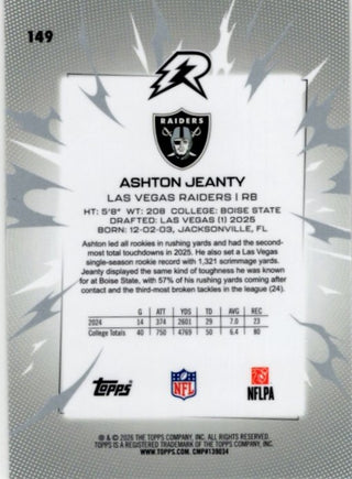 Ashton Jeanty 2025 Topps Resurgence RC Card #149