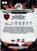Caleb Williams 2025 Resurgence Orange and Blue Spark Card #16