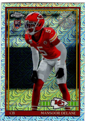 Mansoor Delane 2026 Topps Chrome Flagship Mojo Refractor RC Card #91TRC-48