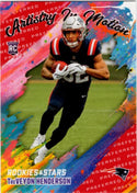 TreVeyon Henderson 2025 Panini Rookies & Stars Artistry in Motion Red Preferred RC Card #14